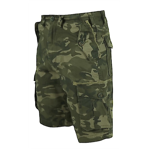 D555 Camouflage Cargo Shorts Khaki